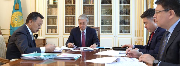 Глава государства принял председателя правления АО «НК «Қазақстан темір жолы» Сауата Мынбаева