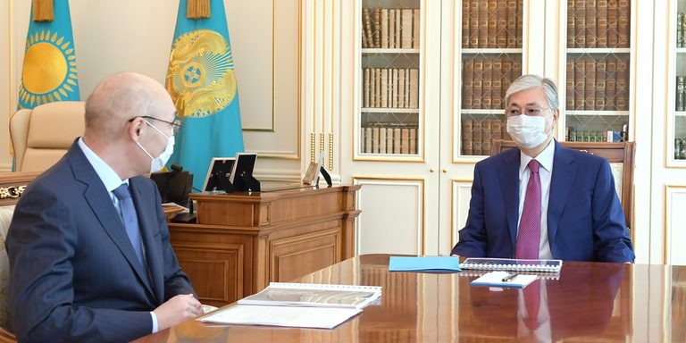 Президент Касым-Жомарт Токаев принял Управляющего Международным финансовым центром «Астана» Кайрата Келимбетова