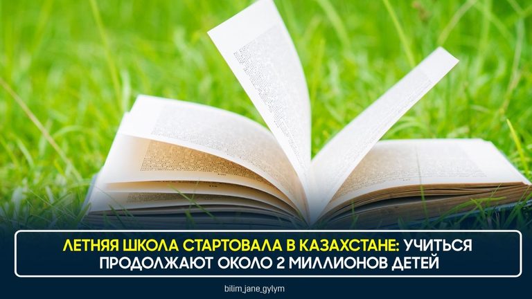 Летняя школа стартовала в Казахстане: учиться продолжают порядка 2 млн детей