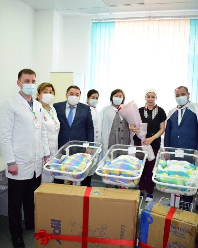 Тройняшки Касым, Жомарт и Кемел родились в Актобе